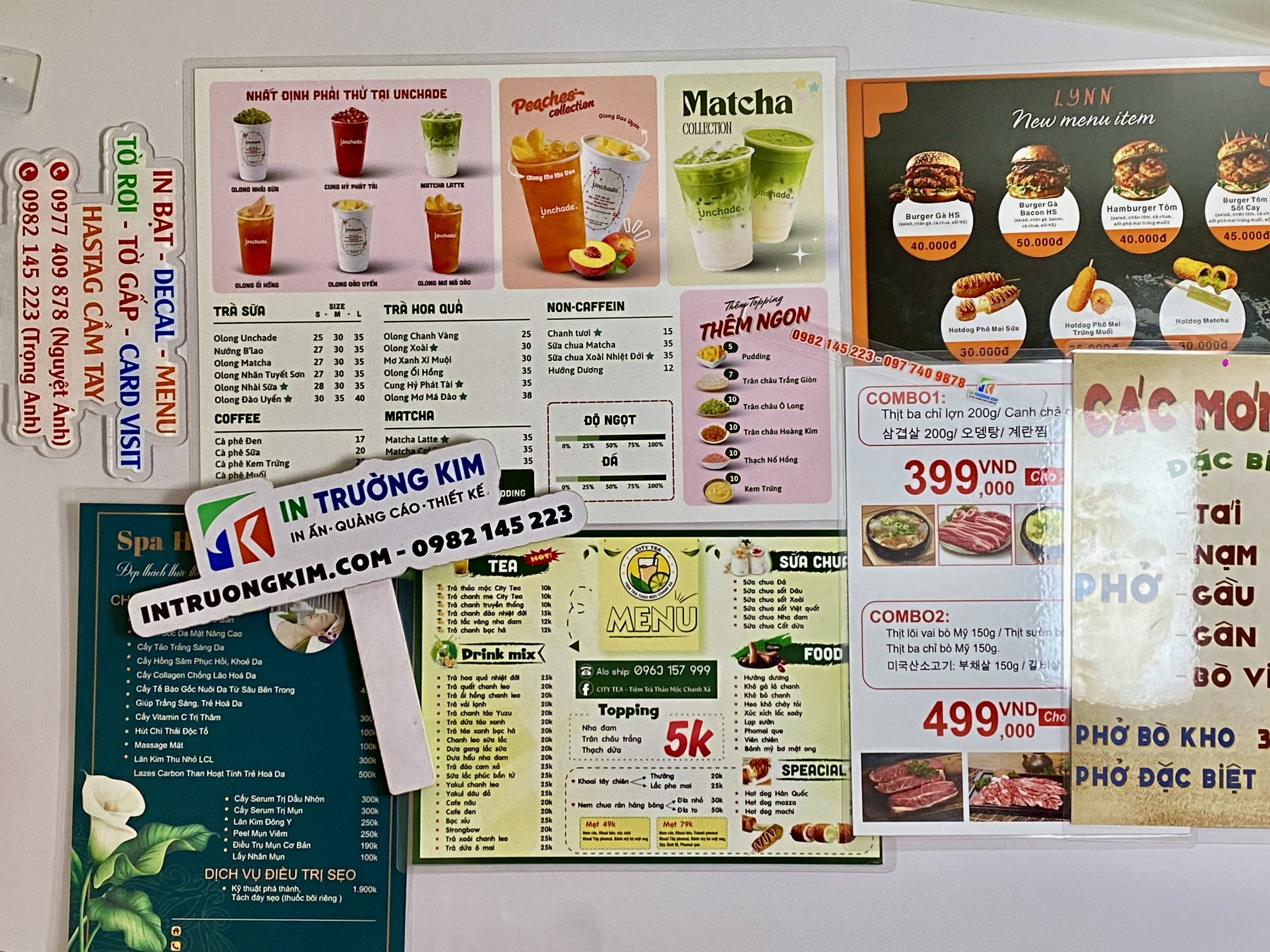 Menu Giấy Ép Plastic