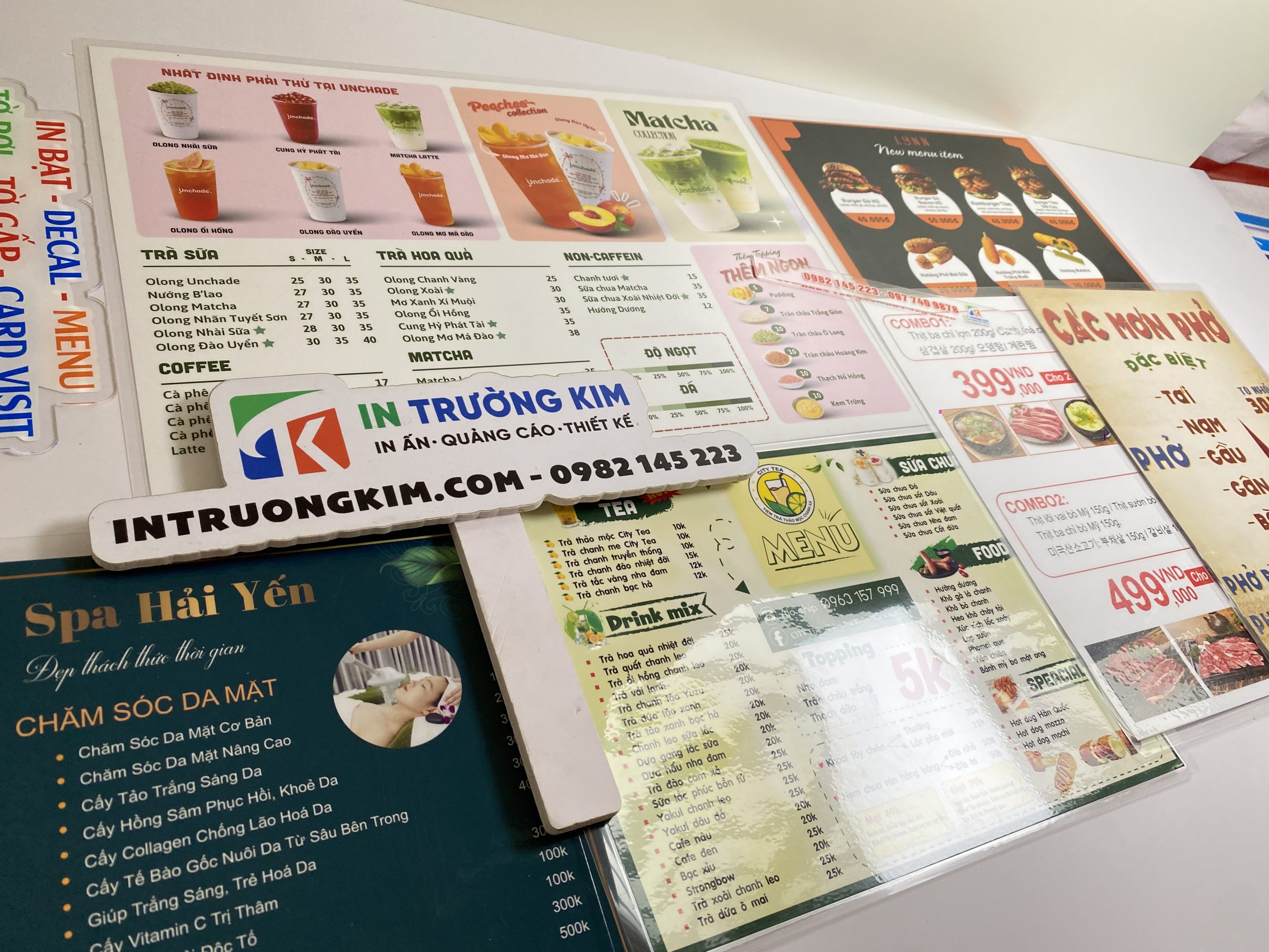 Menu Giấy Ép Plastic